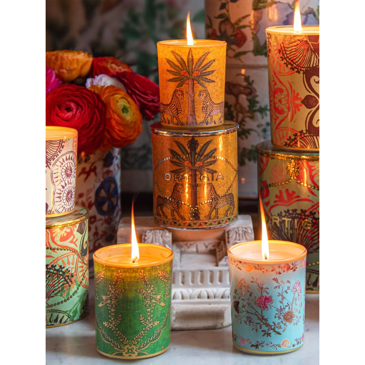 Decorated Candle Medium Zagara