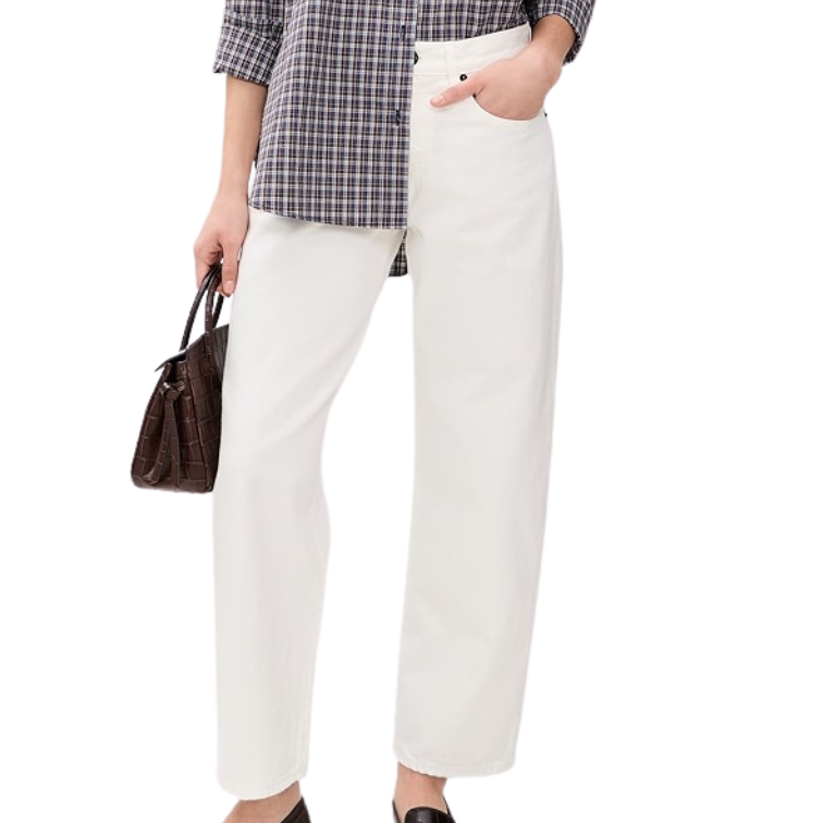 Jamie Ankle Curve White Jeans