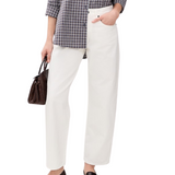 Jamie Ankle Curve White Jeans