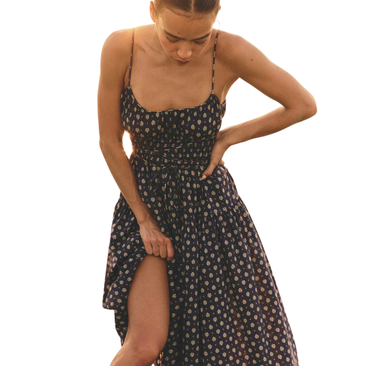Safia Dress Navy Cadiz Foulard