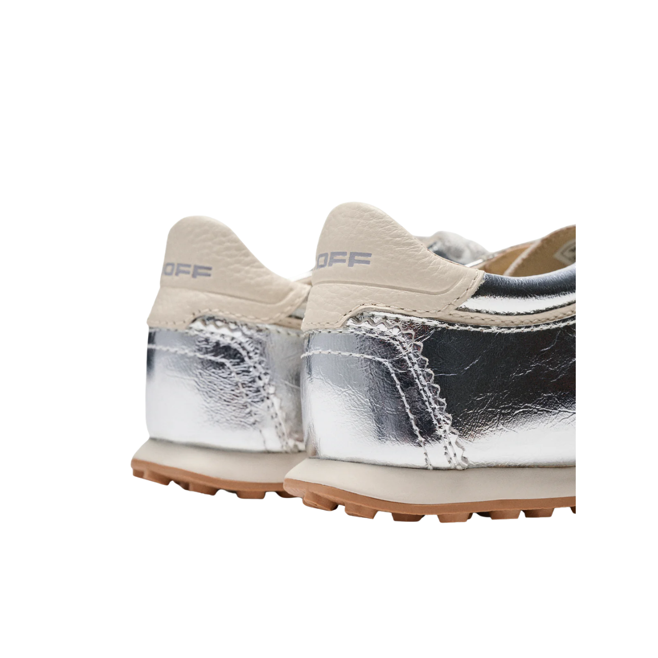 Bridge Metallic Silver Trainers