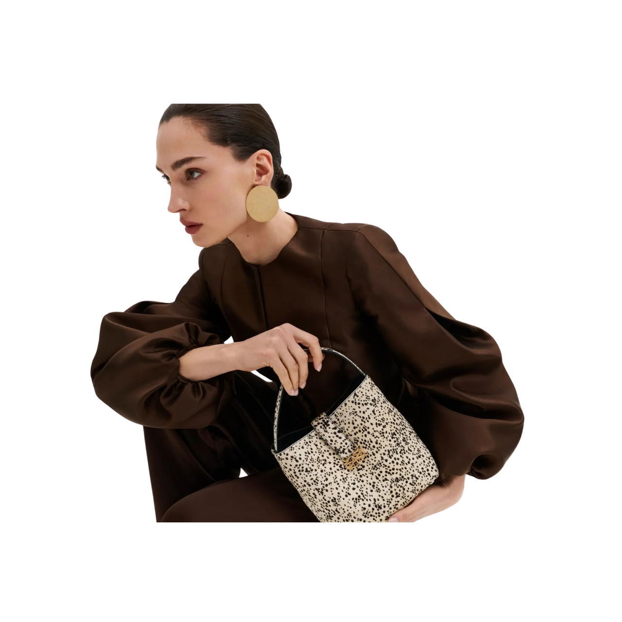 Vendela Balloon Sleeve Blouse Brown