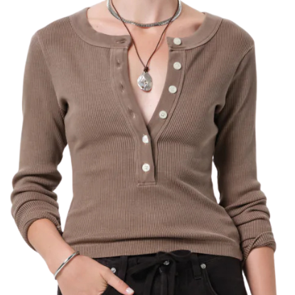 Varra Henley Top Coca