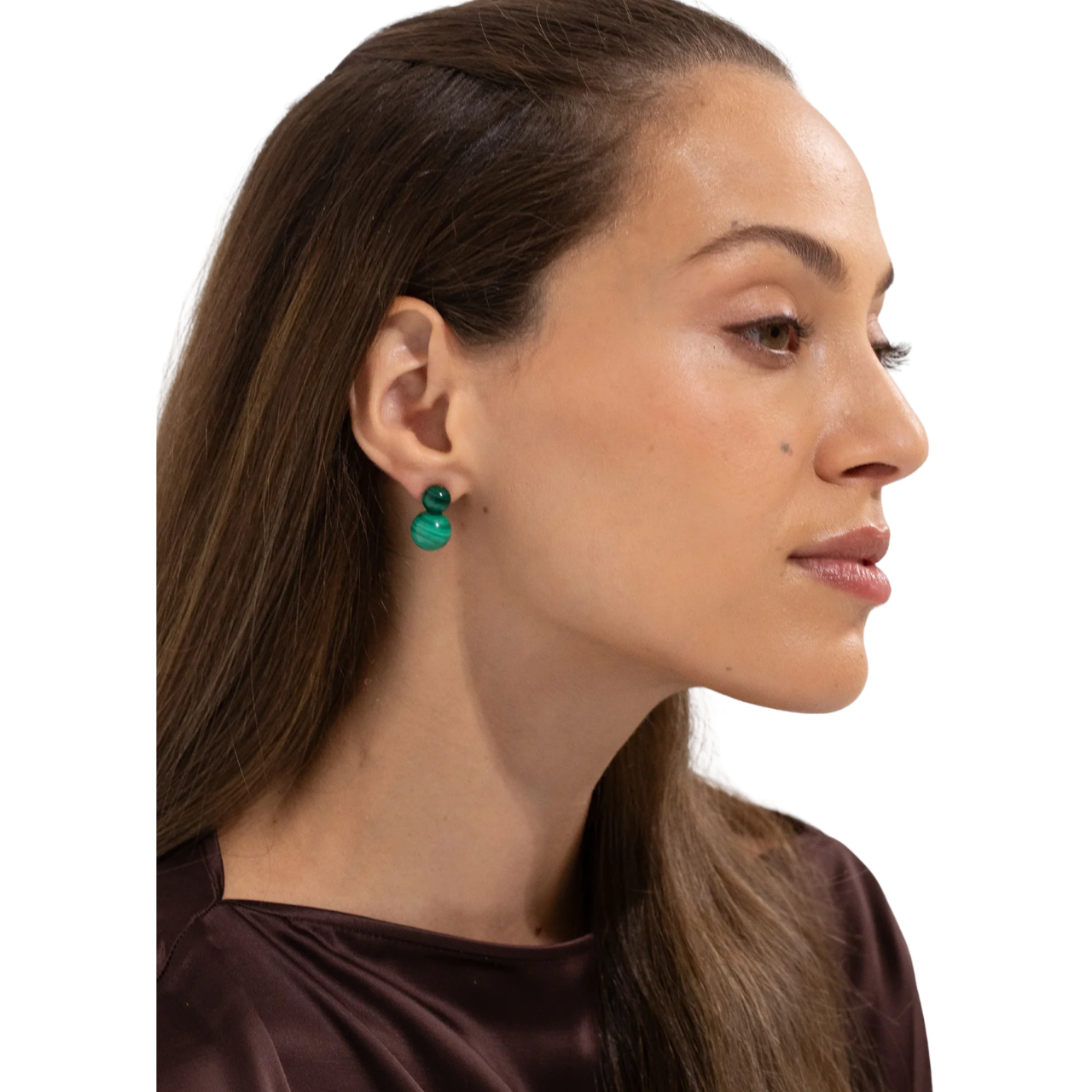 Cara Earrings Malachite