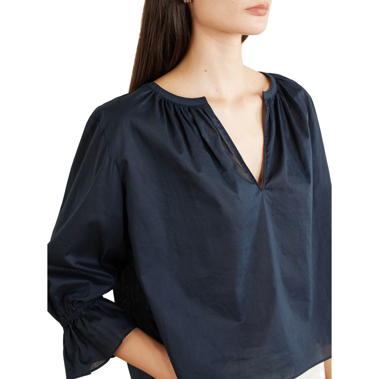 The Poet Navy Blouse