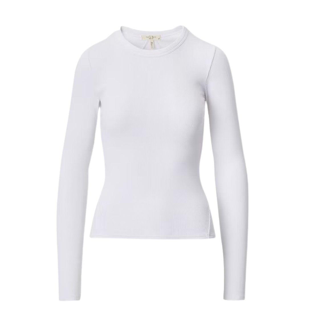 The Essential Rib Crew LS White