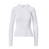 The Essential Rib Crew LS White