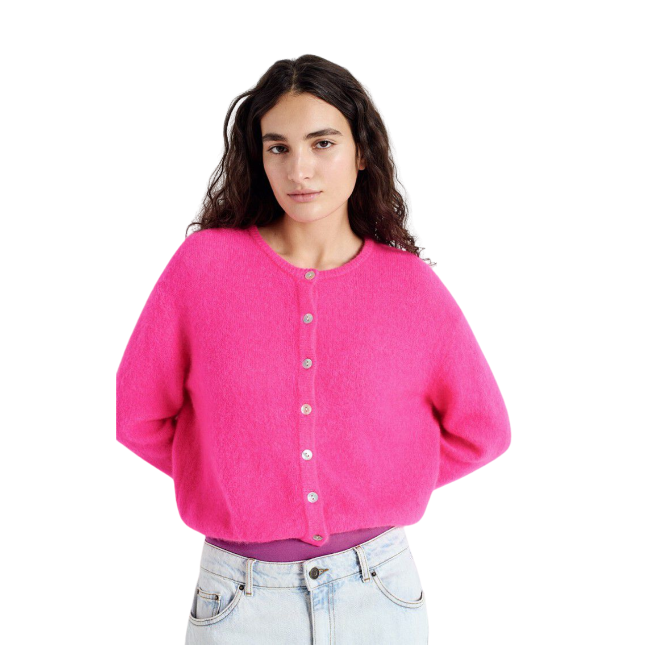 Vitow Cardigan Rose Fluo