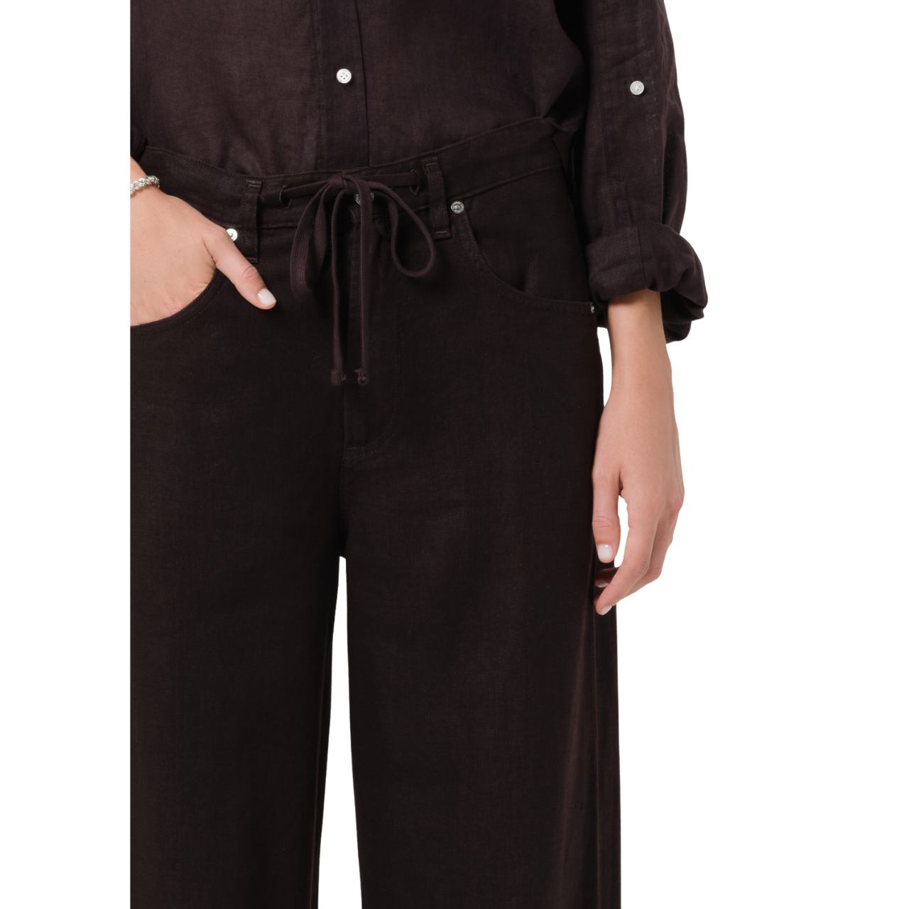 Brynn Choco Linen Trousers