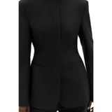 Carol Collarless Blazer Black