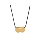 Pebble Necklace Gold Black