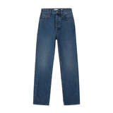 Dark Blue Straight Denim Jeans