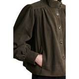 Zonie Black Olive Suede Jacket