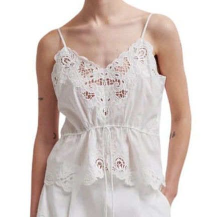 Shia Strap Top White
