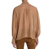 The Lantern Blouse Multi Plaid