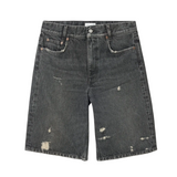 Black Baggy Fit Denim Shorts