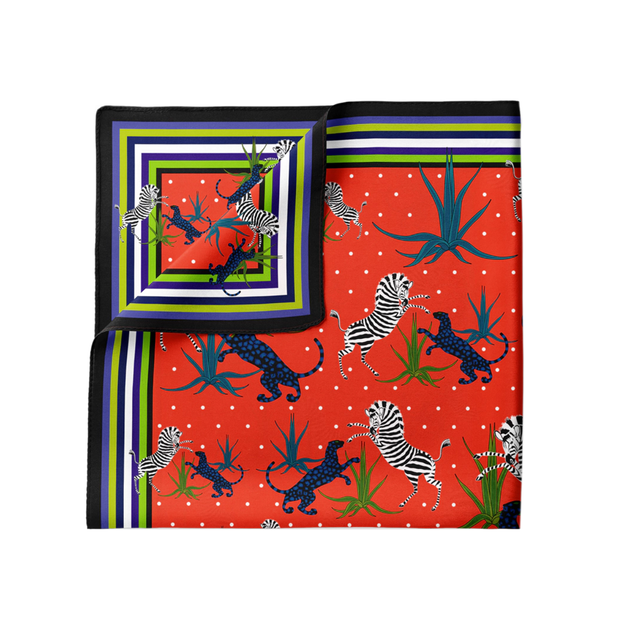 Men's Jungle Red Pocket Square