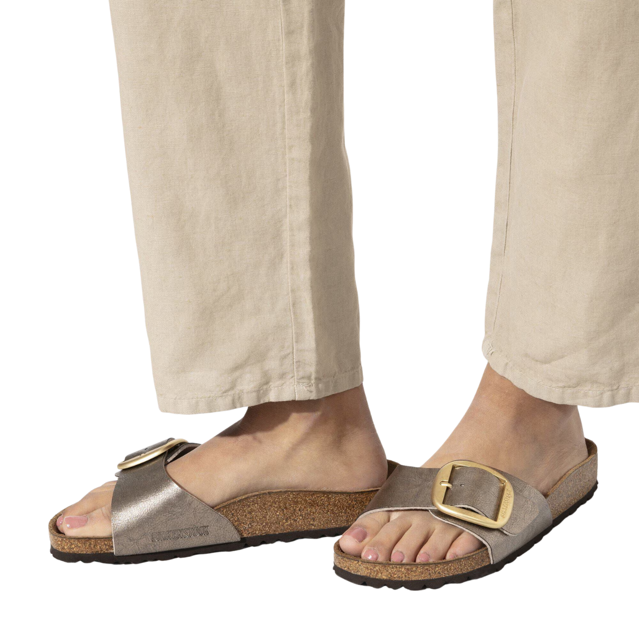 Madrid Big Buckle Sandals Graceful Taupe