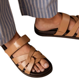 Atlas Hazelnut Flat Sandals