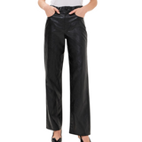 Faux Leather Shea Pants Black