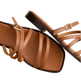 Isys Flat Sandals Camel