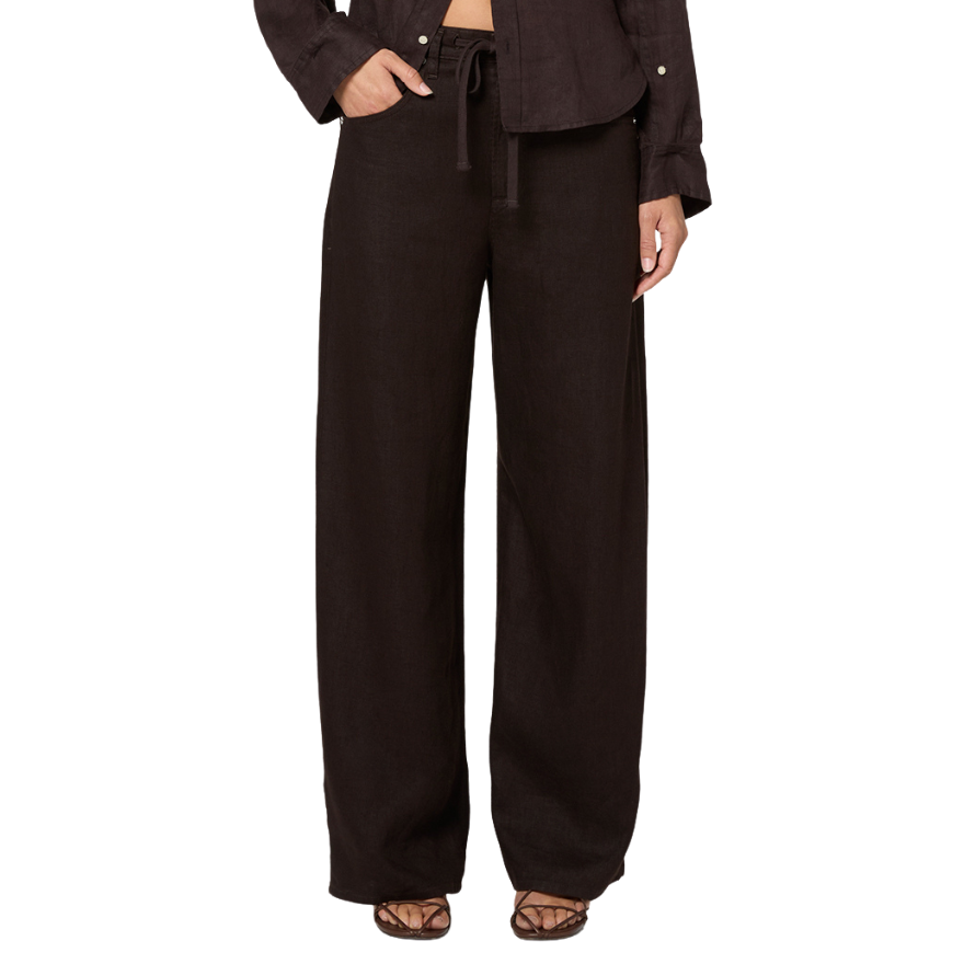 Brynn Choco Linen Trousers