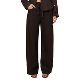 Brynn Choco Linen Trousers