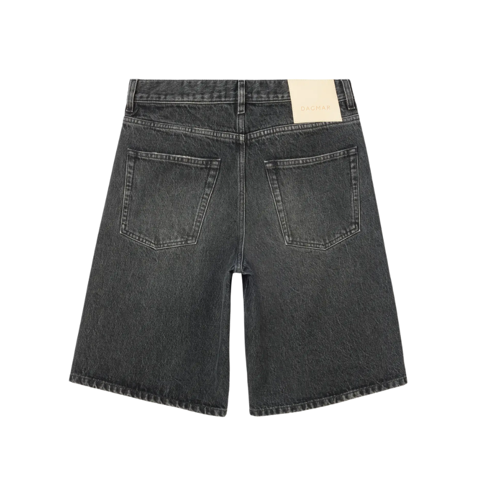 Black Baggy Fit Denim Shorts