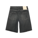 Black Baggy Fit Denim Shorts
