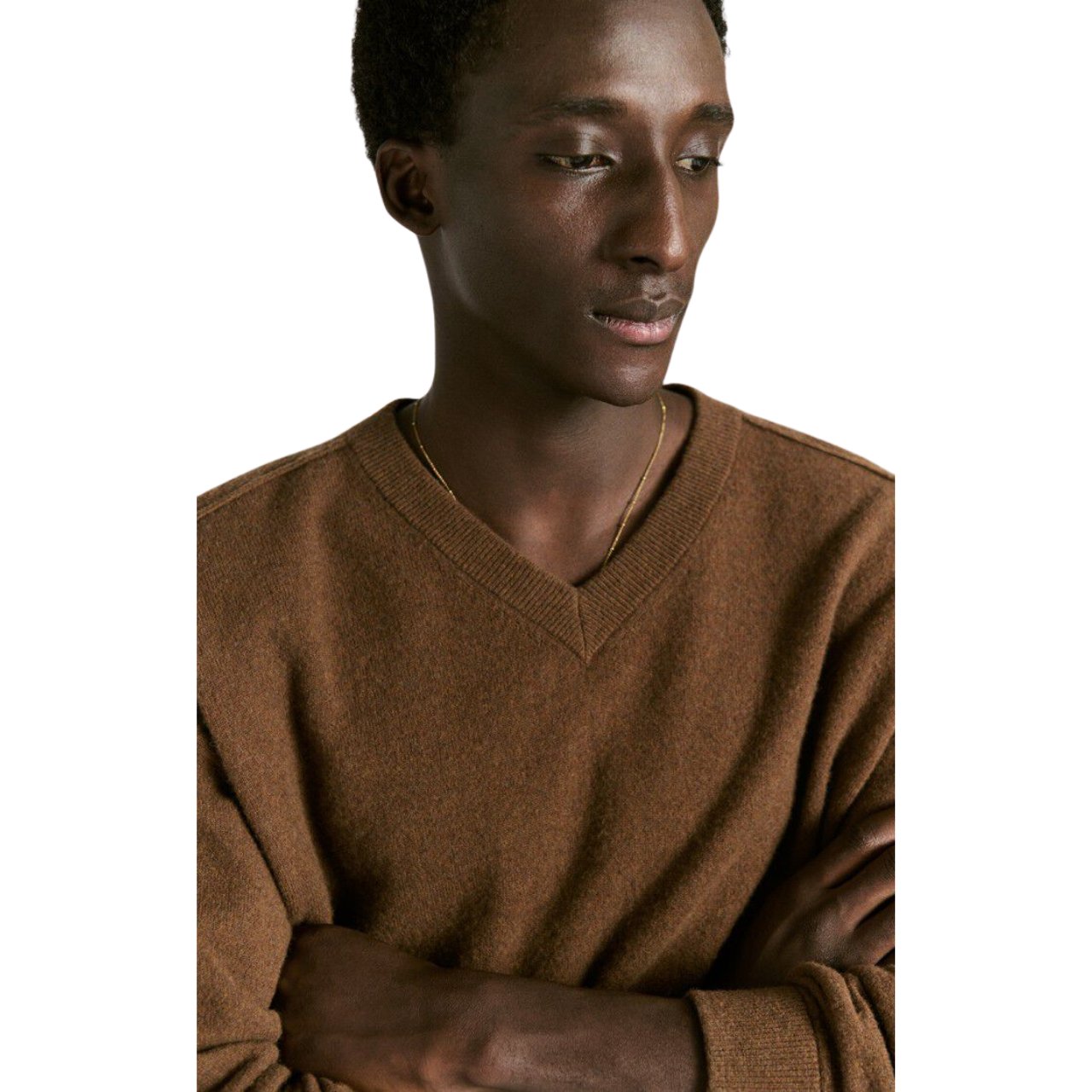 Raxon VNeck Men's Knit Chestnut