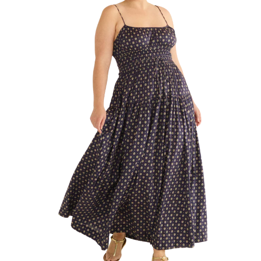 Safia Dress Navy Cadiz Foulard