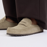 Naples Taupe Suede Wrapped Clogs