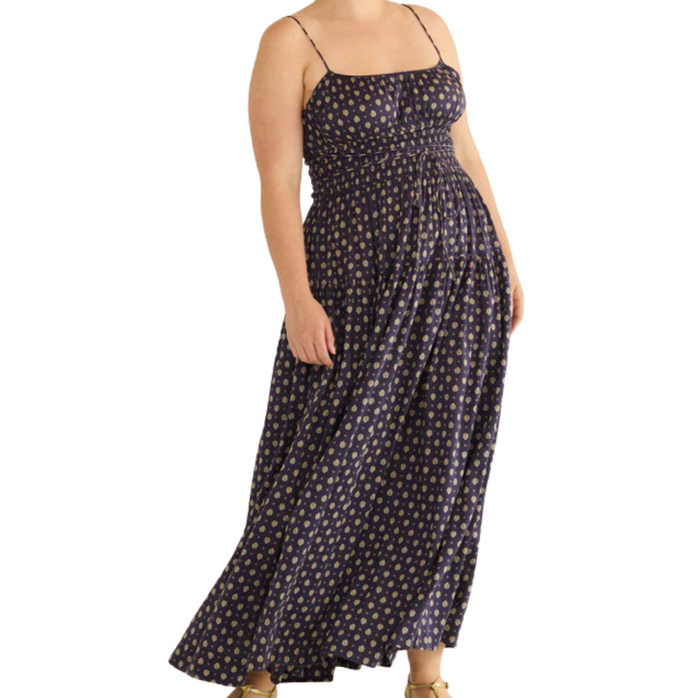 Safia Dress Navy Cadiz Foulard