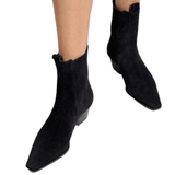 Agata Black Suede Boot