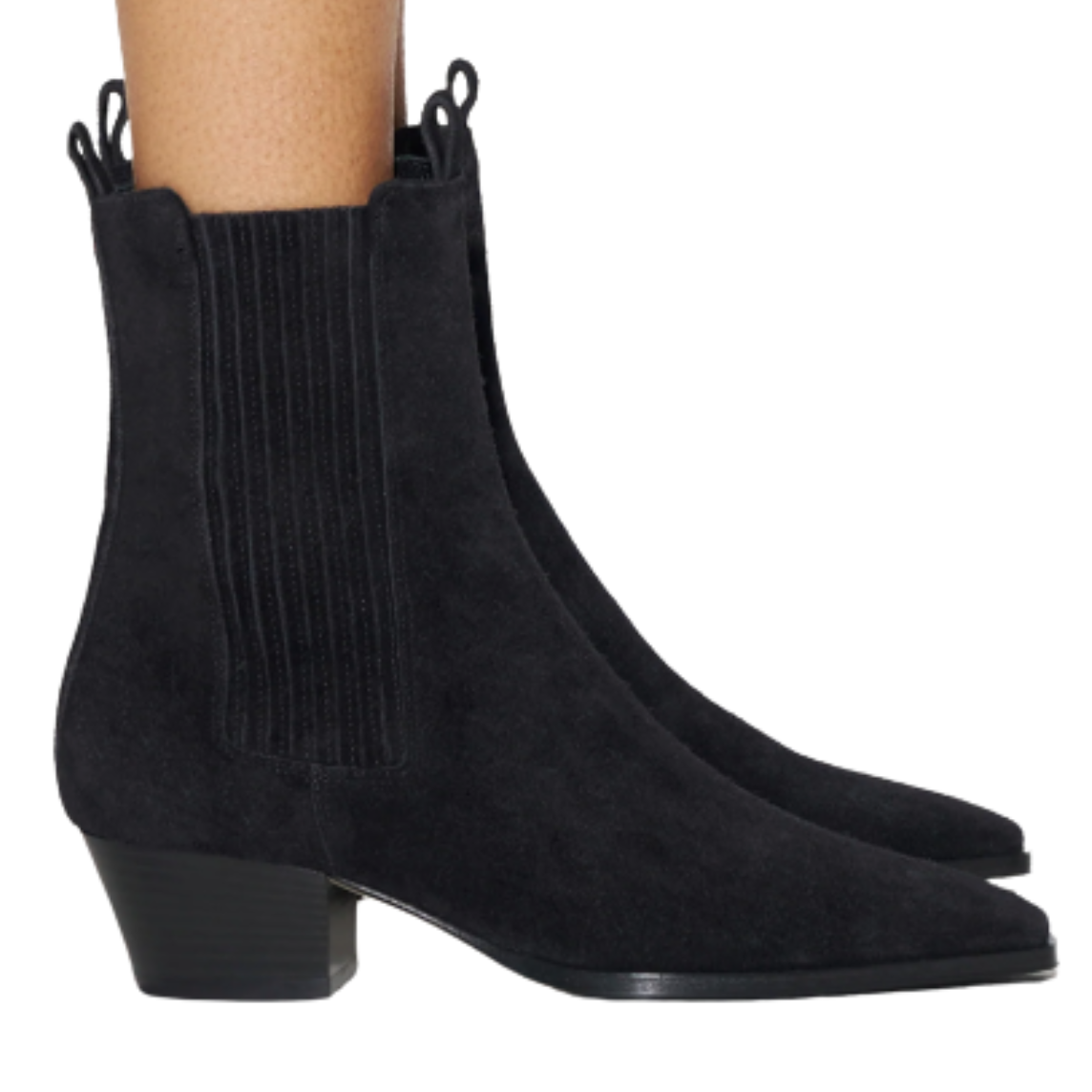 Agata Black Suede Boot