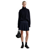 Alpha Knit Slit T-Neck Night Sky