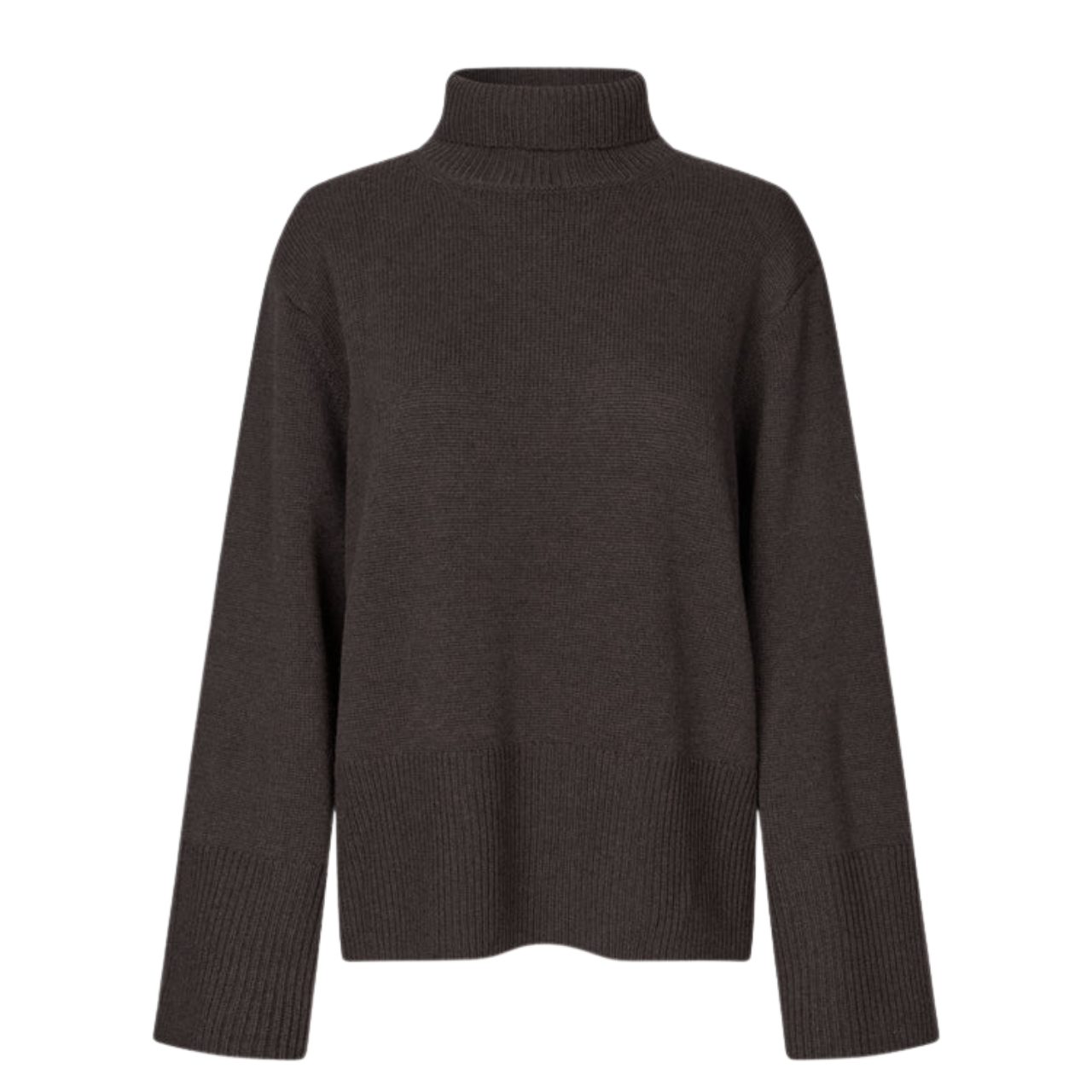 Alpha Knit T Neck Brown