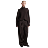 Alpha Knit T Neck Brown