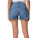 Archie Shorts W/ Heavy Frayed Hem Biarritz