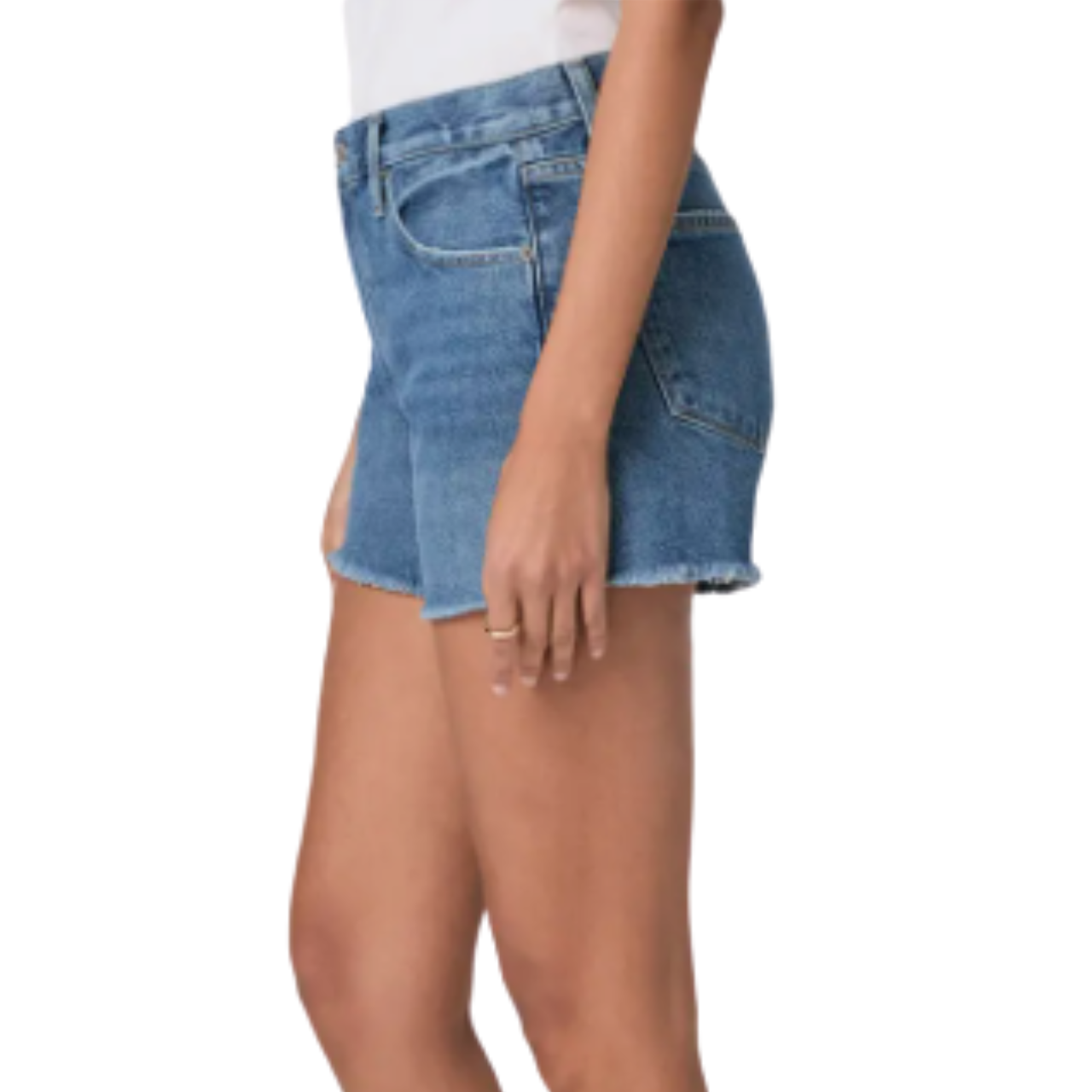 Archie Shorts W/ Heavy Frayed Hem Biarritz