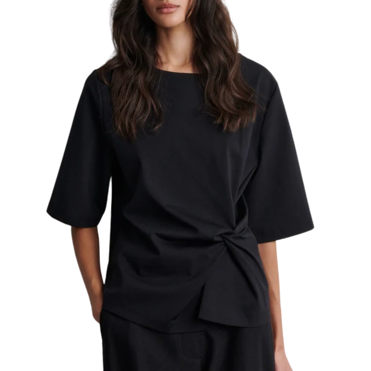 Arkai Drape Tee Black