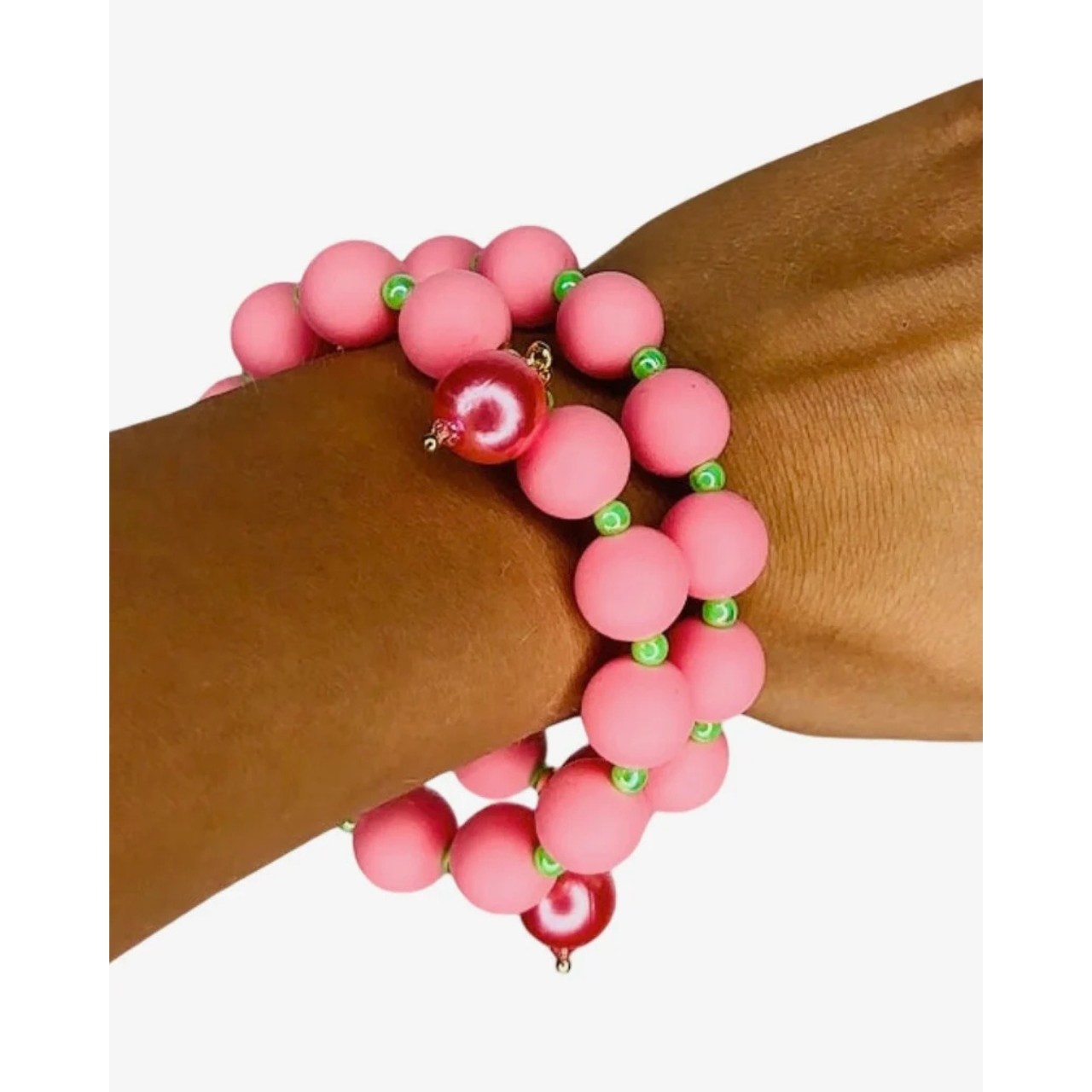Beau Bracelet Pink and Neon Green