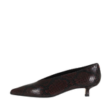 Clara Leather Pump Port Snake
