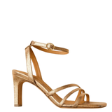 Davina Sepia Metallic Gold Heeled Sandals