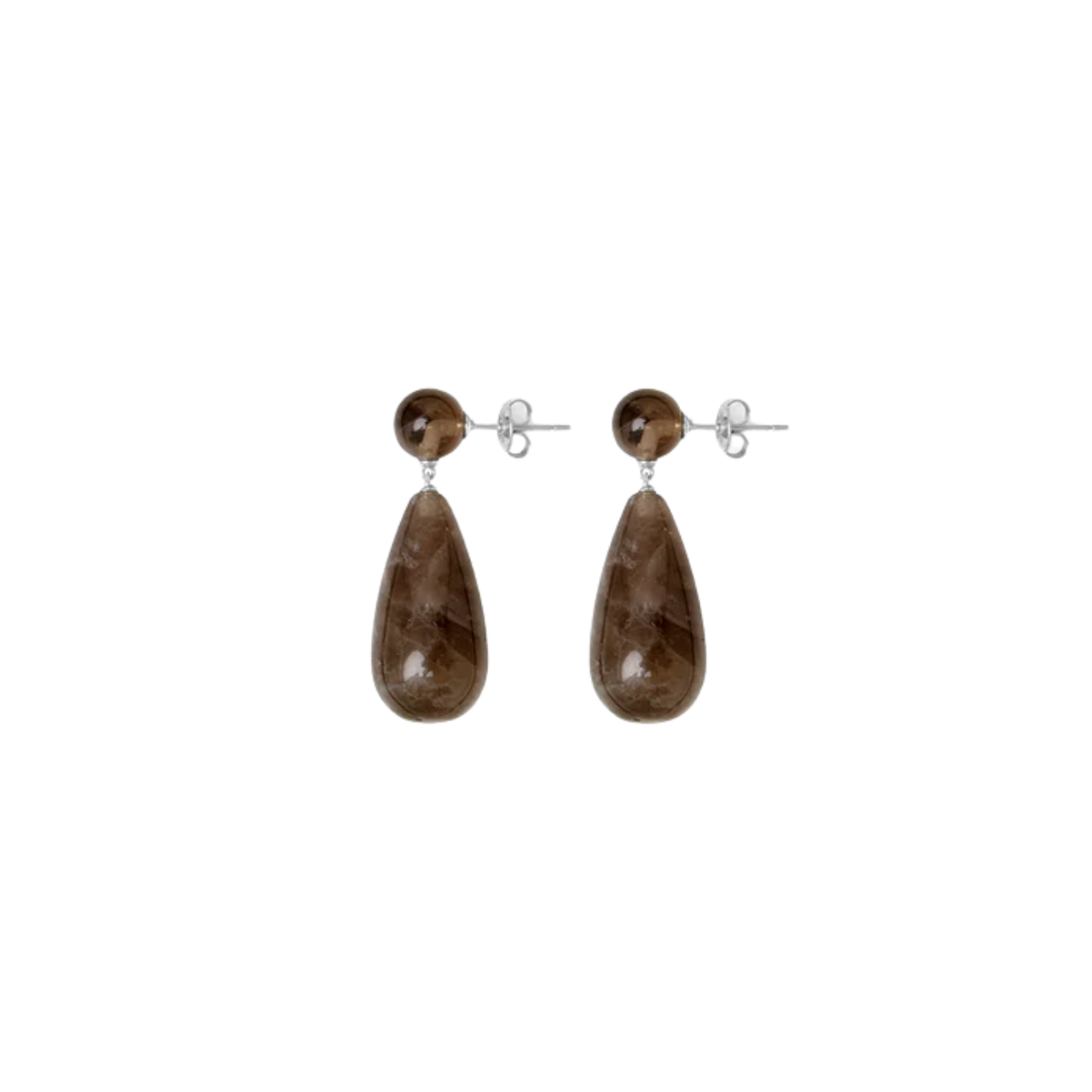 The Lola Earrings Silver Smoky