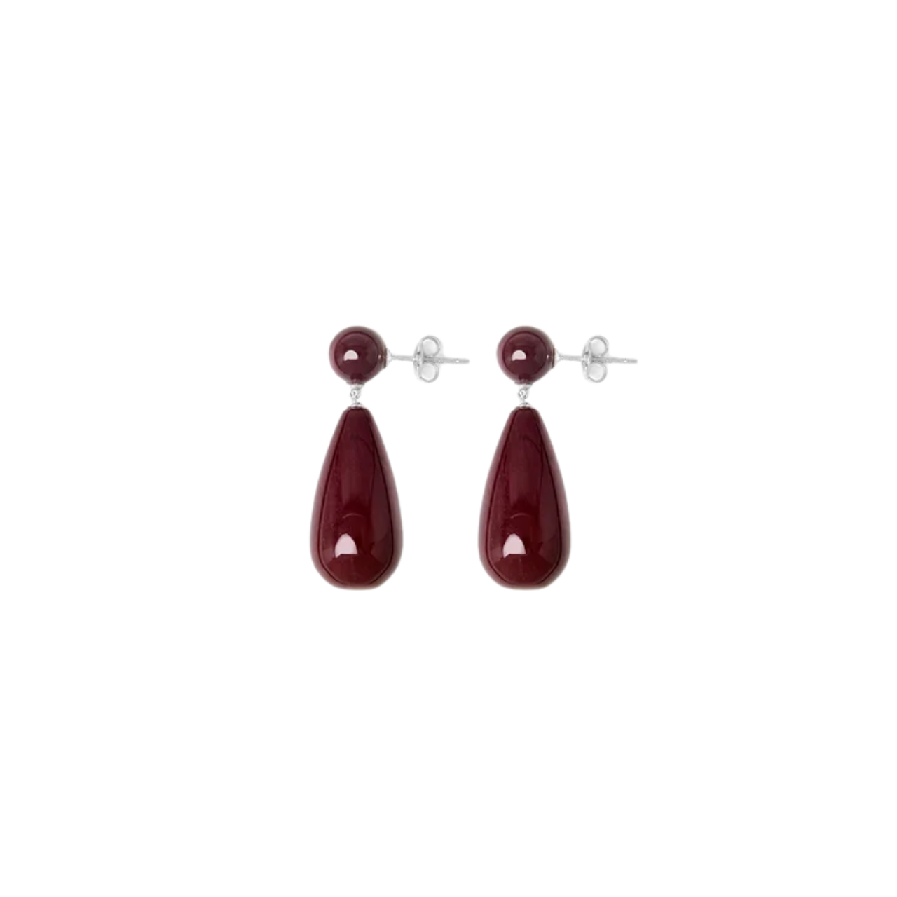 The Lola Earrings Silver Red
