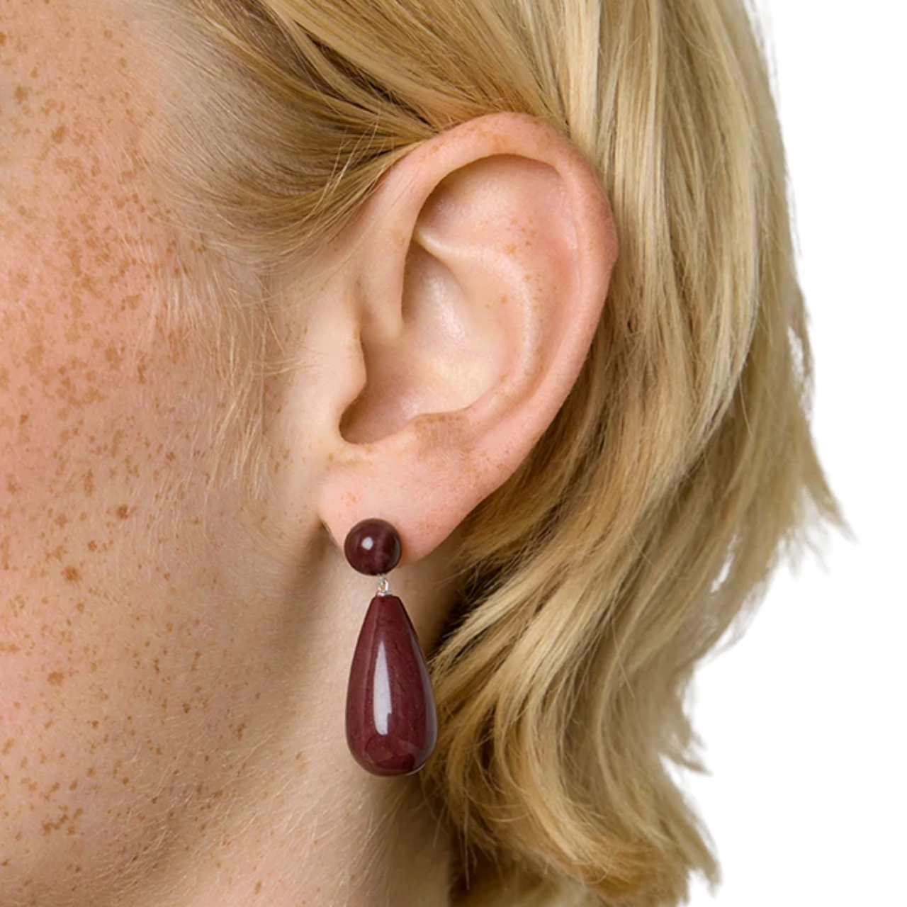 The Lola Earrings Silver Red