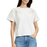 Floral Cut-Out Kelly Tee White