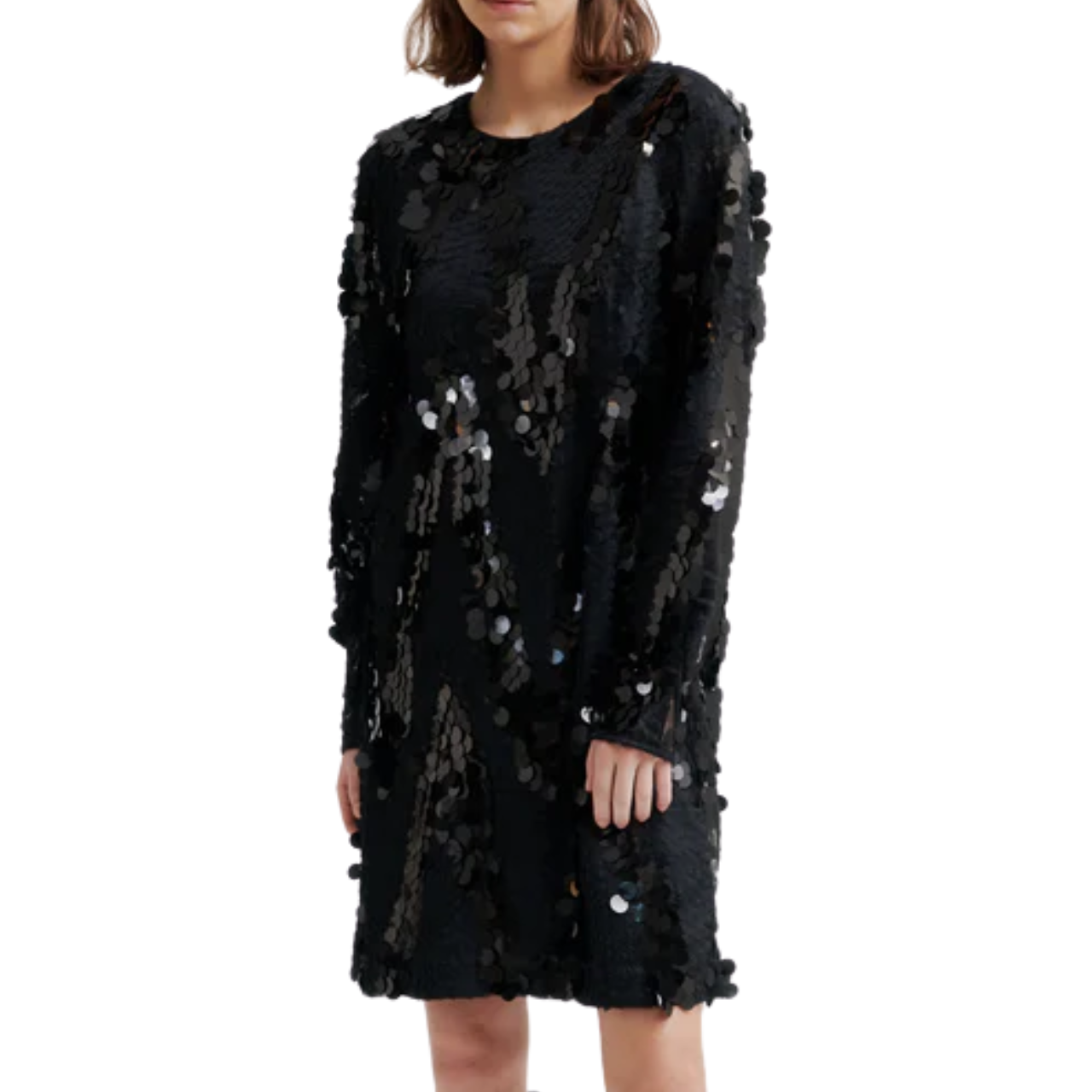 Glimmer Simple Dress Black