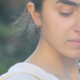 Gold Ripple Hoop